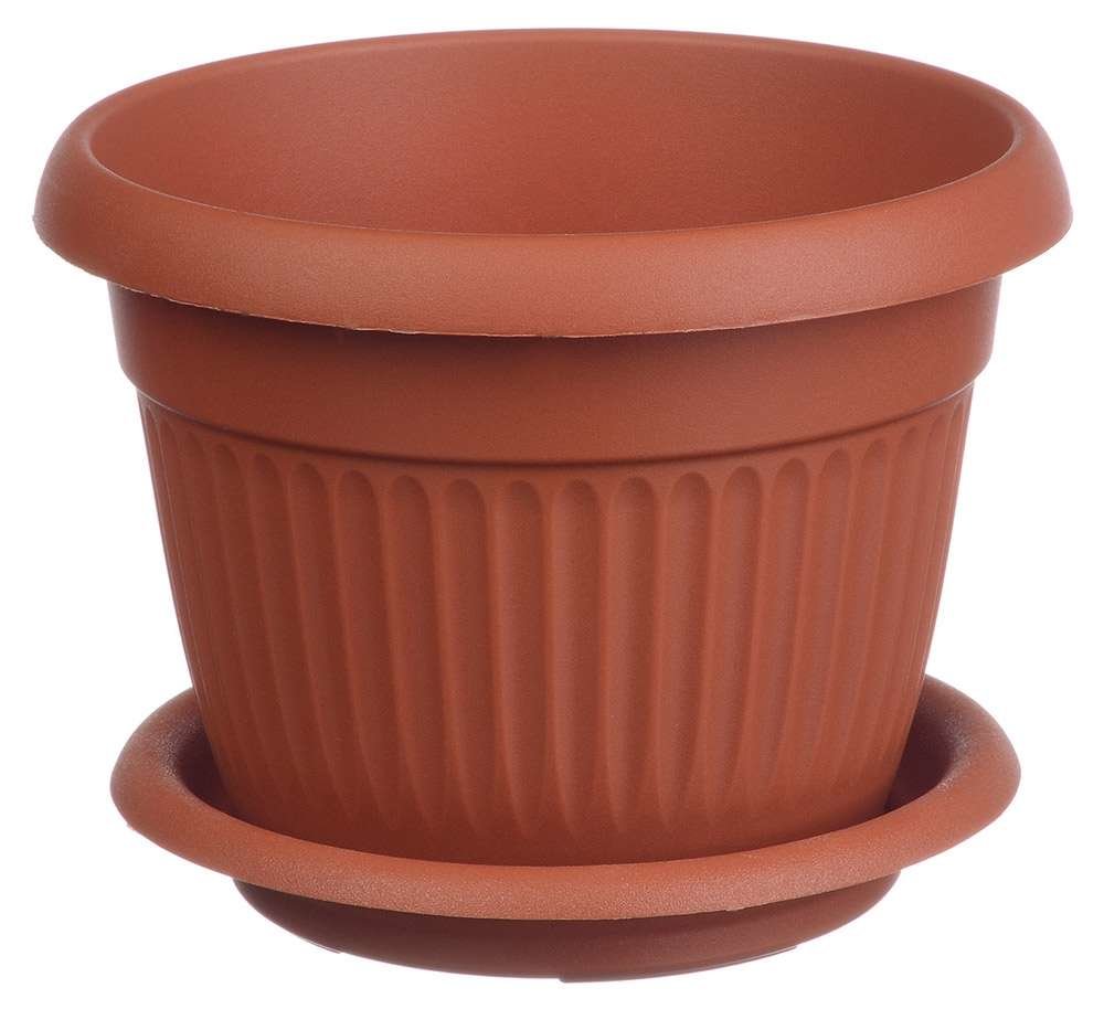 

Кашпо Idea Ливия 2.8 л 200 мм с поддоном терракотовый