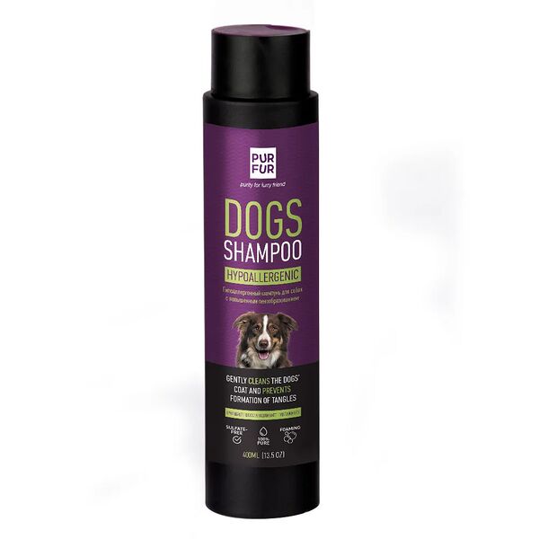 Шампунь для собак, гипоаллергенный, с повышенным пенообразованием, 400мл