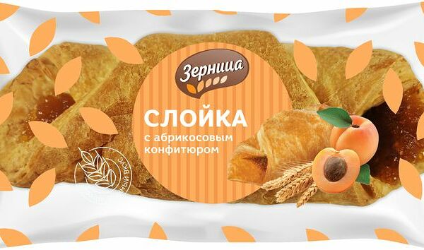 Слойка Зерница с абрикосовым конфитюром 85г