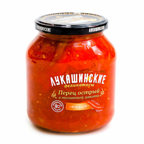 Перец острый в томатной мякоти Южный ТМ Лукашинские