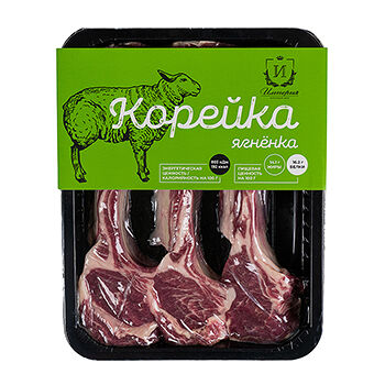 Корейка ягненка на кости, зачищенная, охлажденная Империя 500 г, Россия