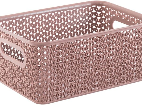 Корзинка Violet Вязь розовый нюд 3л