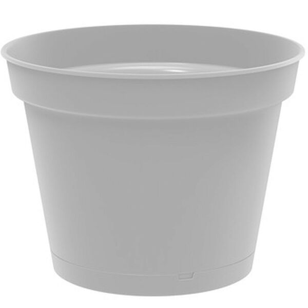 Горшок для цветов Mint с поддоном, 5 л, серый, 24х24 см