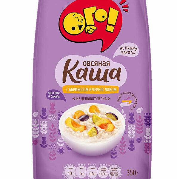 Каша овсяная ОГО! с абрикосом и черносливом