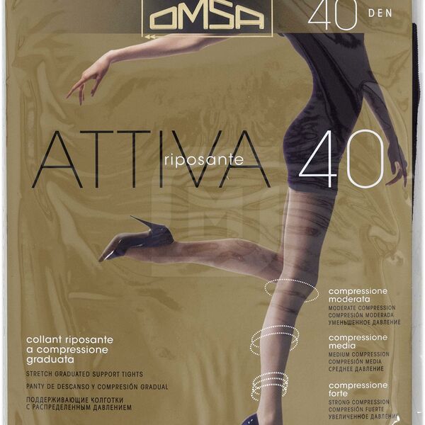 Колготки женские Omsa Attiva 40 черные р. 4.5