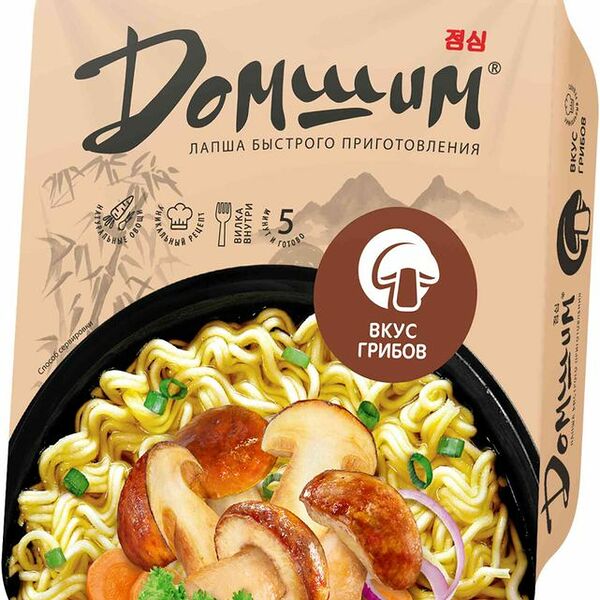 Лапша быстрого приготовления Домшим со вкусом грибов 90г