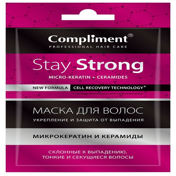 Маска для волос Compliment Stay strong укрепление и защита от выпадения, 25 мл