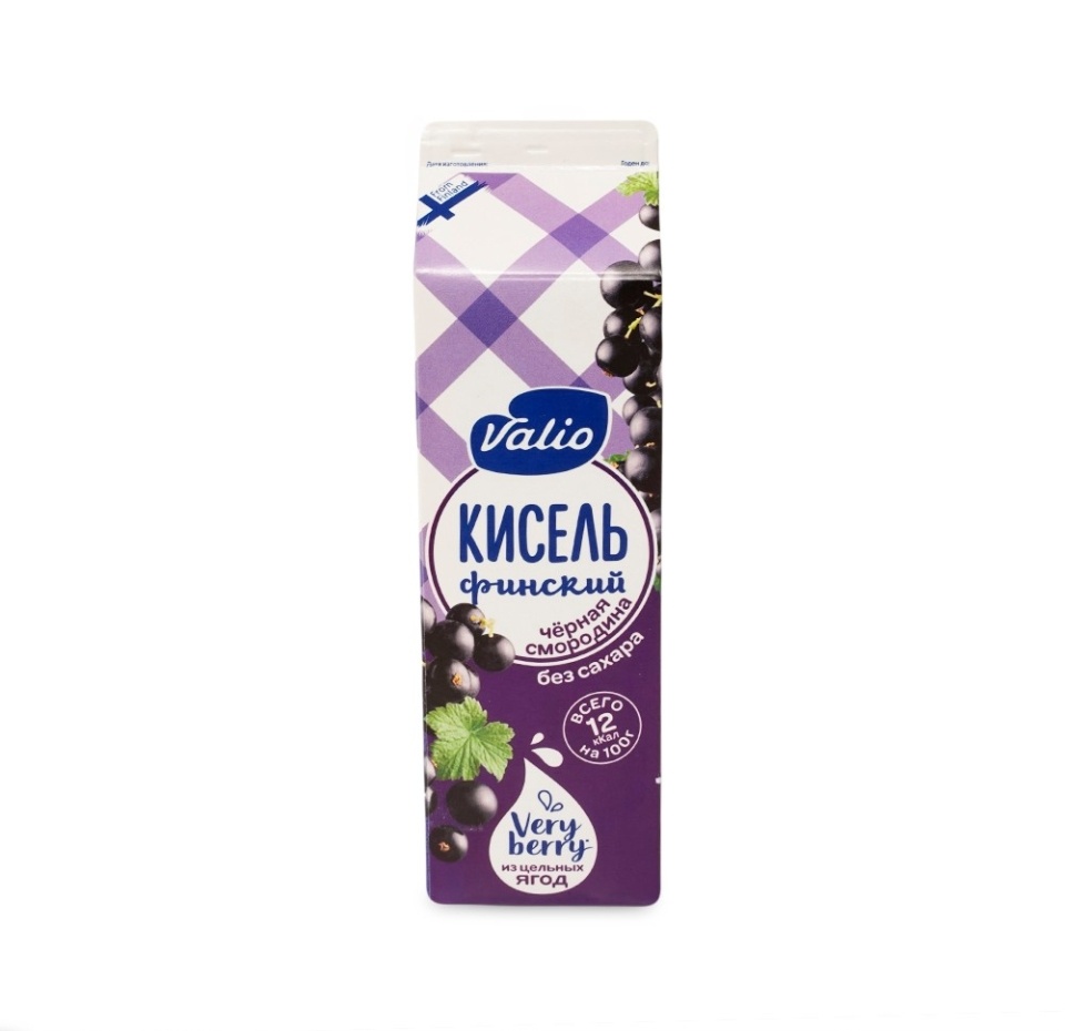 

Кисель Valio из черной смородины без сахара