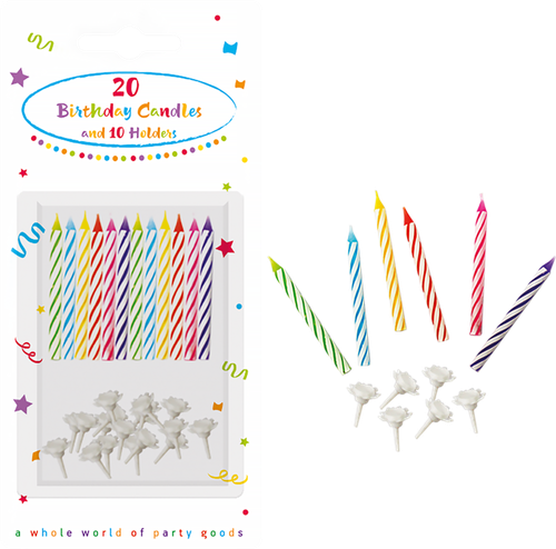 

Свечи для торта PROCOS Party Essentials, с держателями Арт. 6651, 20шт