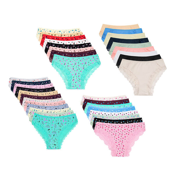 Трусы-слипы женские, р-ры 42-48, 95% хлопок, 5% эластан, ассортимент