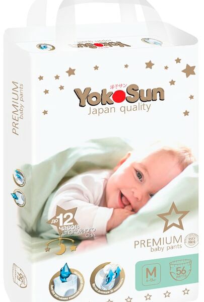 Подгузники-трусики YokoSun Premium M 6-10кг 56шт
