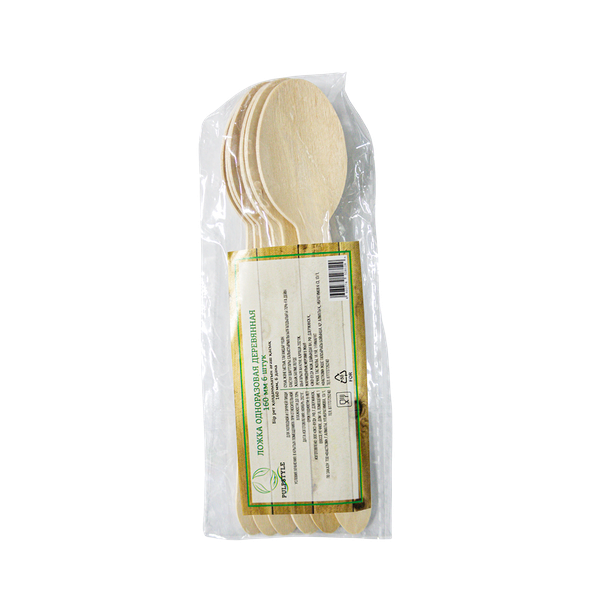 Ложка Pulpstyle одноразовая деревянная 16 см 6 шт