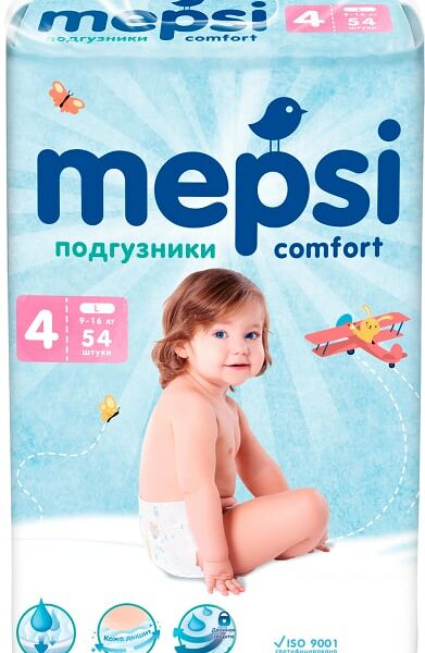 Детские подгузники Mepsi L 9-16кг 54шт