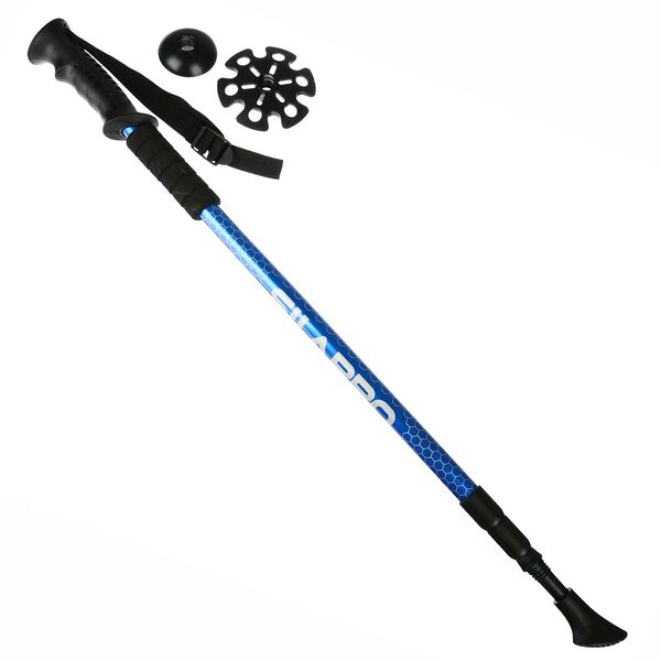 Silapro палка для скандинавской ходьбы 1шт, телескопическая 65-135см, алюм 6061, pvc