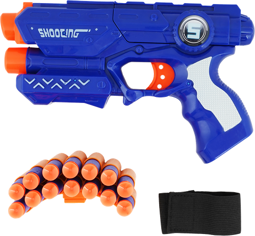 Набор игровой BIGGA Бластер с мягкими снарядами 16 предметов, Арт. CB920644