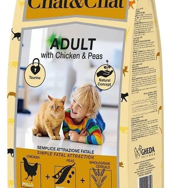 Сухой корм Chat&Chat Expert Premium для взрослых кошек с курицей и горохом 2 кг