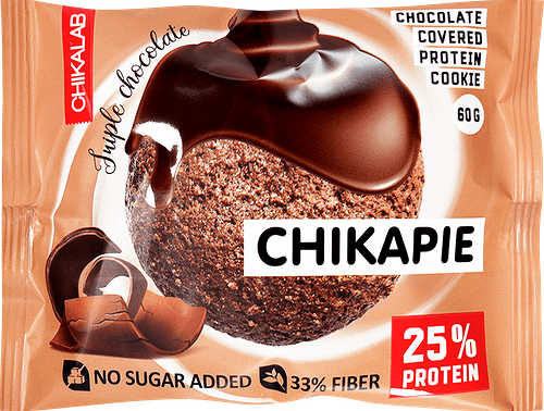 Печенье протеиновое Chikalab глазированное Тройной шоколад