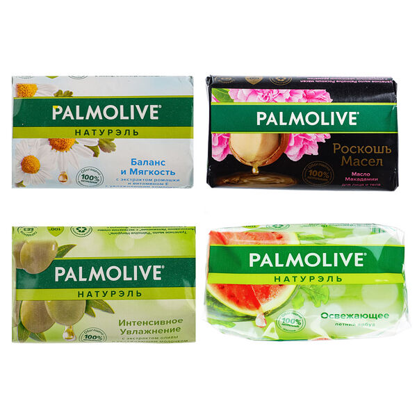 Мыло твердое palmolive, 4 вида, к/у, 90г