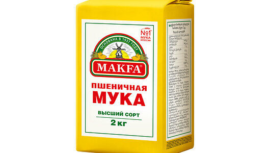 Мука пшеничная Makfa высший сорт, 2кг