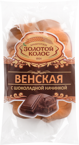 Булка Золотой колос венская с шоколадом