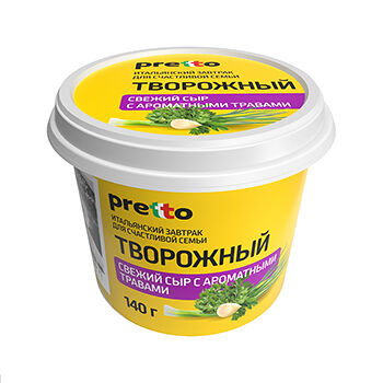 Сыр Pretto творожный с травами 65% 140 г
