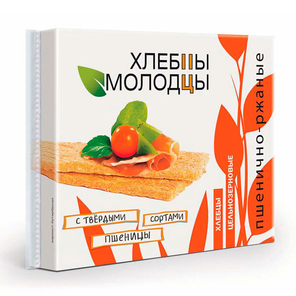 Хлебцы Молодцы 100г пшенично-ржаные молодец