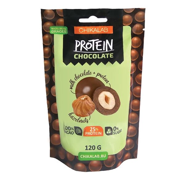 Драже Chikalab фундук в молочном шоколаде 120 г