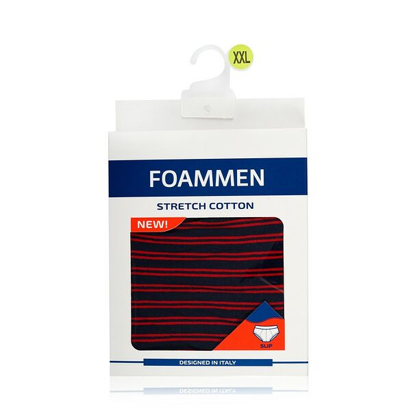 Мужские трусы-слипы Foammen Fo90544, синие в красную полоску, XXL