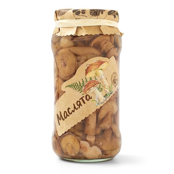 Маслята целые Кедровый бор маринованные 535 г Россия
