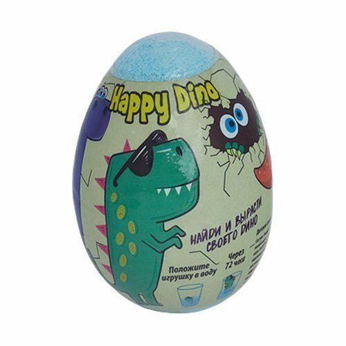 Детское бурлящее яйцо (бурлящий шар) с растущим динозавром Happy dino, 130гр.,
