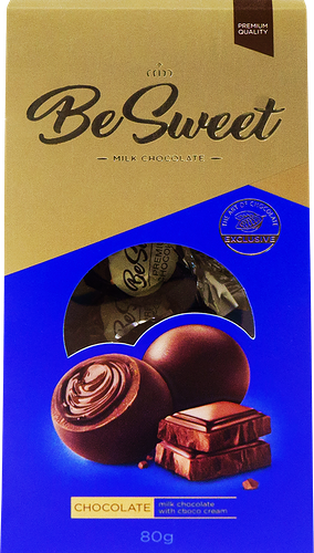 Конфеты BeSweet из молочного шоколада с шоколадной начинкой