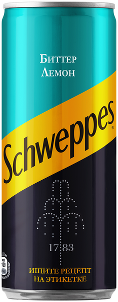 Напиток б/а газ Швеппс Биттер Лемон  ж/б 0,33 л