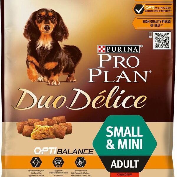 Корм для собак Purina Pro Plan Duo Delice говядина с рисом (для мелких пород)