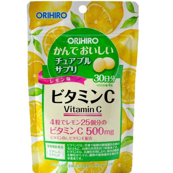 Orihiro  Витамин С Лимон таблетки жевательные 120 шт
