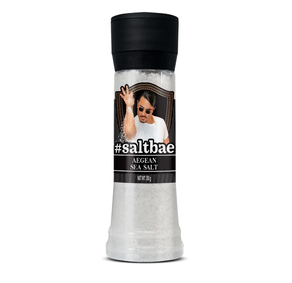 

Соль Saltbae Эгейского моря пищевая 350г мельница, Турция