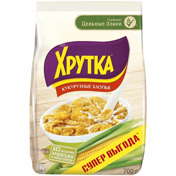Хлопья кукурузные Хрутка хрустящие, 700г