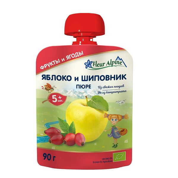 Пюре детское Fleur Alpine Яблоко и шиповник