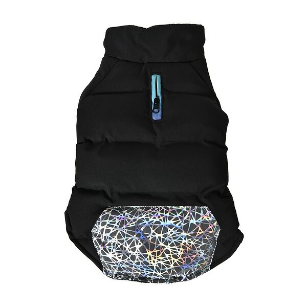 Куртка для собак FOXIE Shine M (длина спины 35см, обхват груди 52-58см) черная