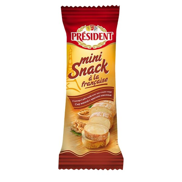 Cыр мягкий с красной плесенью Mini Snack À La Française 60%, President