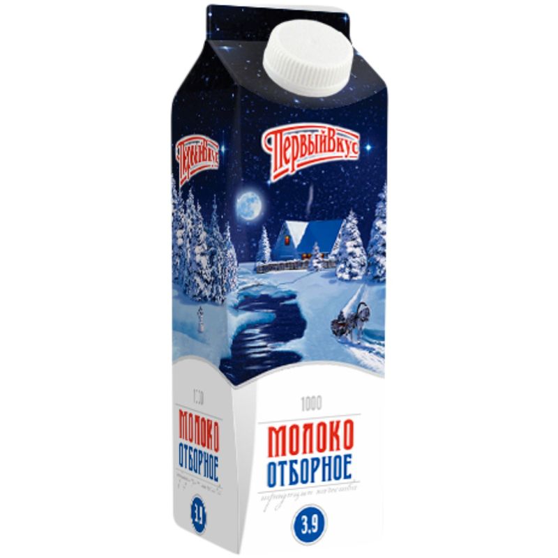 

Молоко Первый вкус отборное цельное 3.9% 1 л