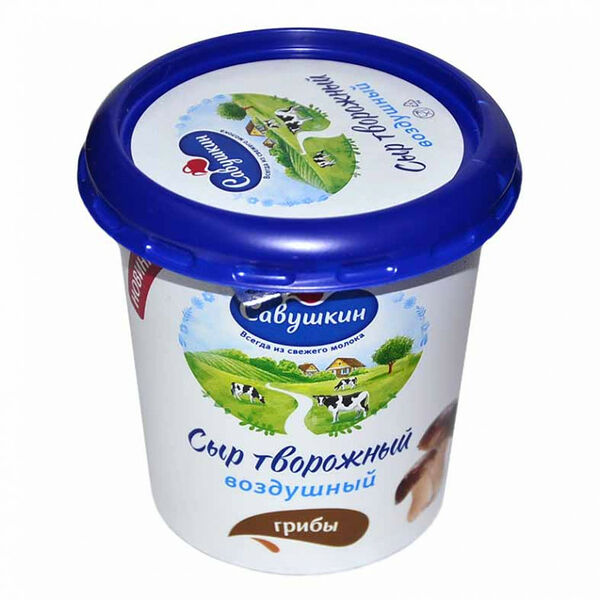 Сыр творожный Савушкин воздушный с грибами 60%