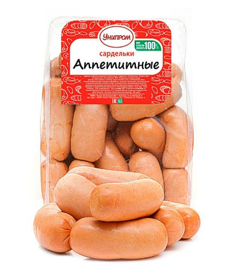 Сардельки УНИПРОМ Аппетитные вес до 1.2 кг