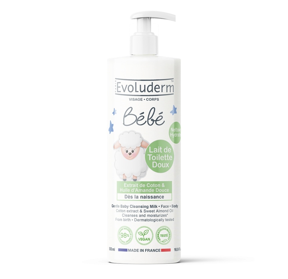 

Молочко очищающее детское, Evoluderm, Франция