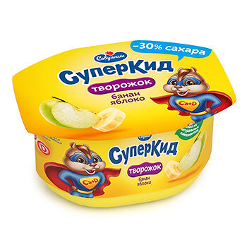 Творожок СуперКид банан-яблоко 3,5%