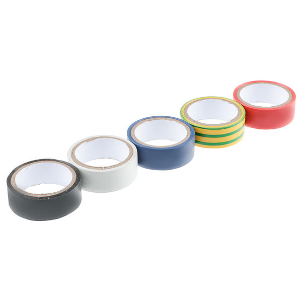 Ермак набор изолент 5шт d48ммх0, 13х18ммх4м, 5цветов