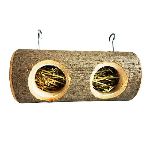 РОДНЫЕ МЕСТА Кормушка с сеном для грызунов из массива липы или берёзы подвесная 17см