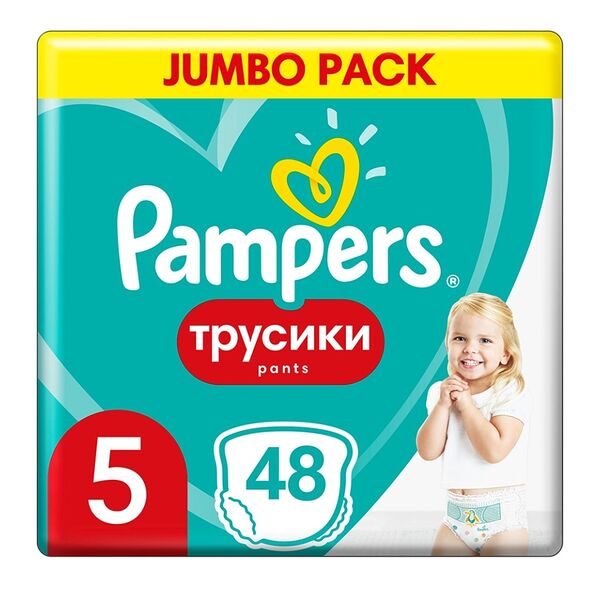 Трусики-подгузники Pampers Junior 12-17 кг размер 5 48 шт
