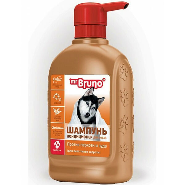 Mr. Bruno Шампунь-кондиционер от перхоти и зуда для собак 350 мл