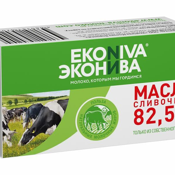 Масло сливочное ЭкоНива традиционное 82.5% 180г