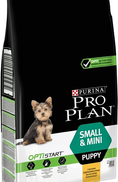 Сухой корм для щенков Pro Plan Optistart Small&Mini Puppy для мелких пород с курицей 7кг